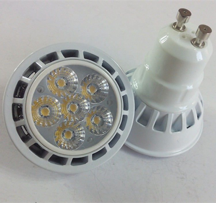 21-G白色6X1W光面GU10加长
